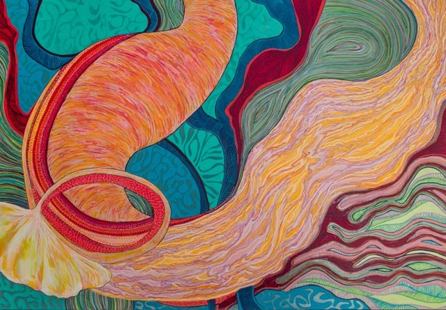 2017 "It's ok to take your time and get it right" 30x48 Acrylic on Canvas